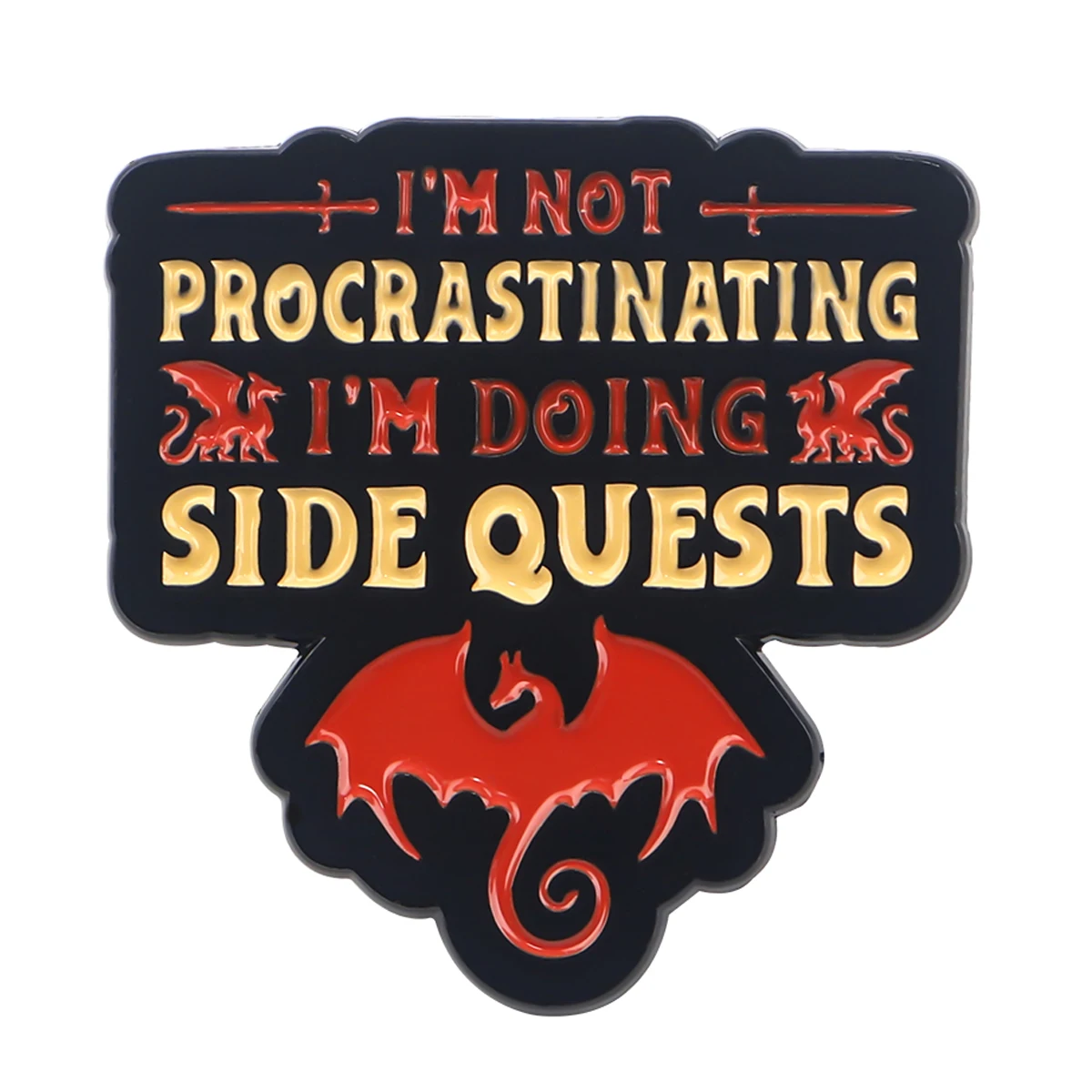 게임 인용 에나멜 핀 사이드 퀘스트 브로치 파인 옷깃 핀 배지 배낭 의류 액세서리 패션 주얼리 친구 선물