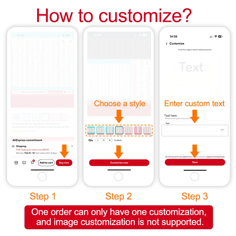 물병, 컵, 펜 및 어린이 문구 투명 방수에 대한 개인화 된 다채로운 라벨 사용자 정의 이름 스티커