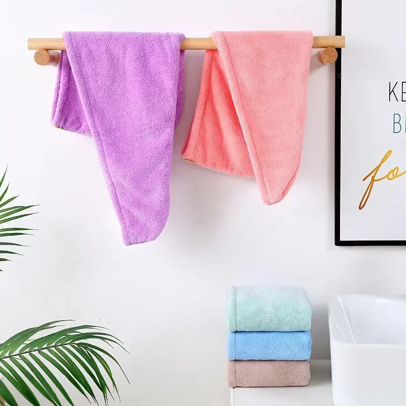 마이크로 화이버 헤어 타올 매직 빠른 건조 건조기 타올 여성 랩 헤드 흡수 물 목욕 모자