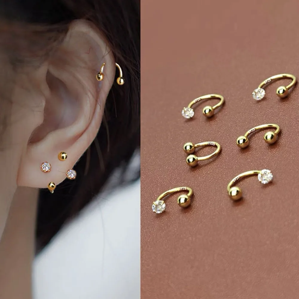 1PC 스테인레스 스틸 패션 크리스탈 CZ 후프 여성 Tragus 연골 헬릭스 스터드 귀걸이 Conch Rook Daith Lobe 피어싱 쥬얼리 title=1PC 스테인레스 스틸 패션 크리스탈 CZ 후프 여성 Tragus 연골 헬릭스 스터드 귀걸이 Conch Rook Daith Lobe 피어싱 쥬얼리 