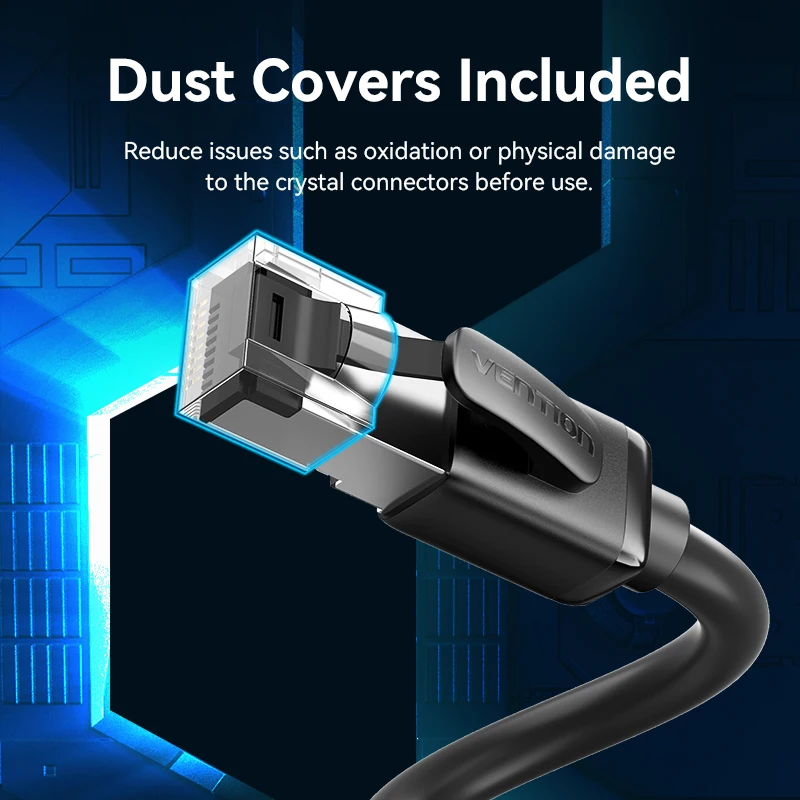 Vention CAT8 이더넷 케이블 40Gbps 2000MHz CAT 8 네트워킹 PC 노트북 용 고속 인터넷 Lan 코드 PS5 4 라우터 RJ45 케이블