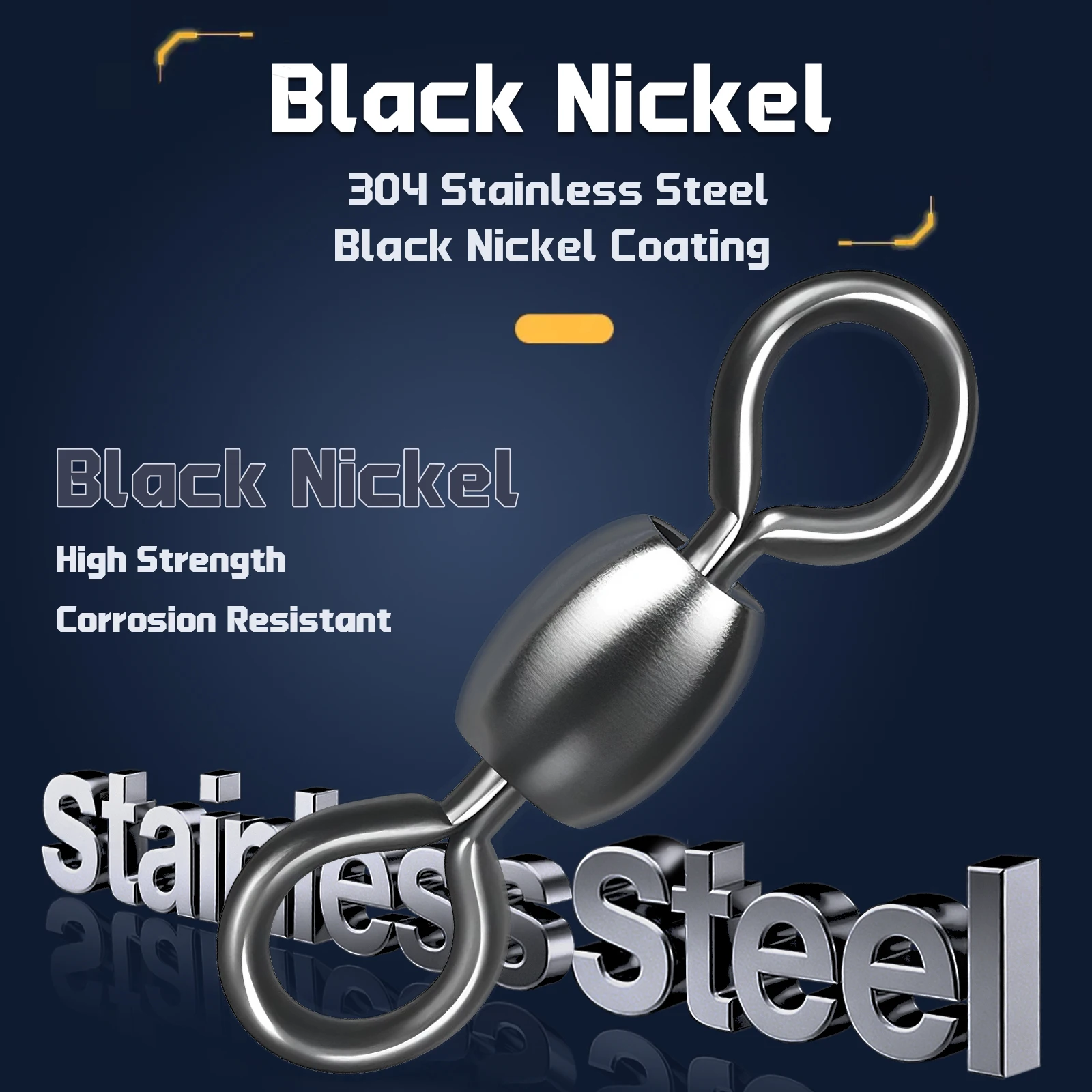 크레인 회전 50~200Pcs 회전 낚시 태클 낚시 라인 후크 커넥터 스테인레스 황동 바닷물 낚시 롤링 액세서리