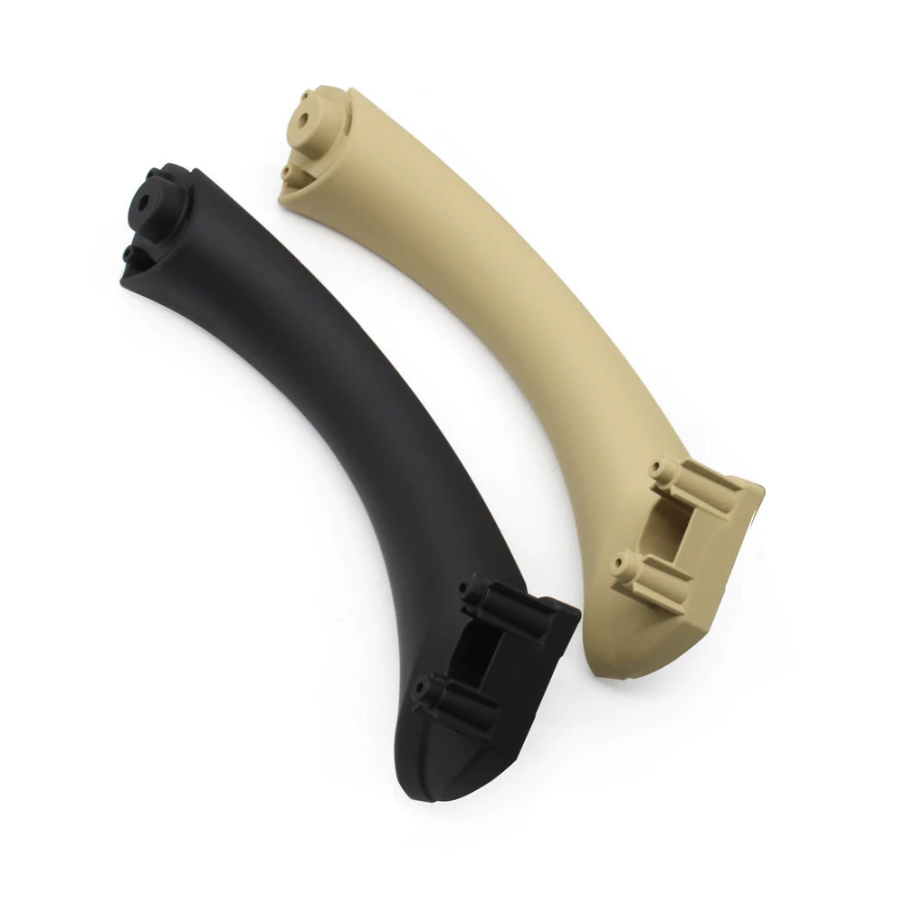 블랙 베이지 자동차 인테리어 왼쪽 오른쪽 도어 내부 핸들 패널 당겨 트림 커버 BMW 3 시리즈 E90 E91 E92 316 318 320 325 328i