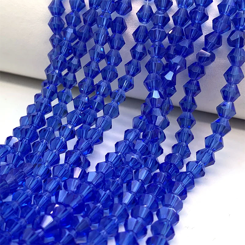 다채로운 오스트리아 크리스탈 더블 콘 비즈, 유리 비즈, 벌크 스페이서 비즈, DIY 바느질 쥬얼리 제작, 도매, 3mm, 4mm, 6mm