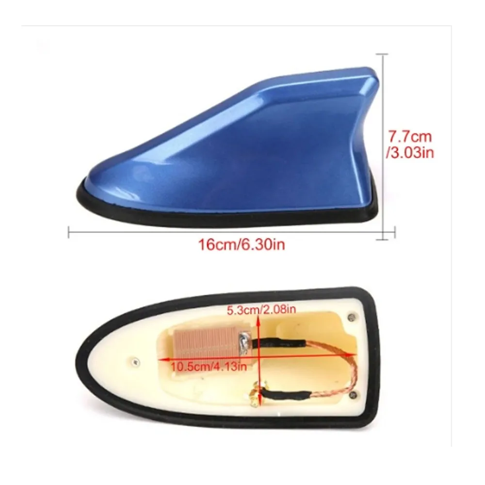 범용 자동차 안테나 상어 지느러미 안테나 자동 라디오 신호 안테나 범용 자동차 모델 자동차 스타일링을위한 지붕 안테나