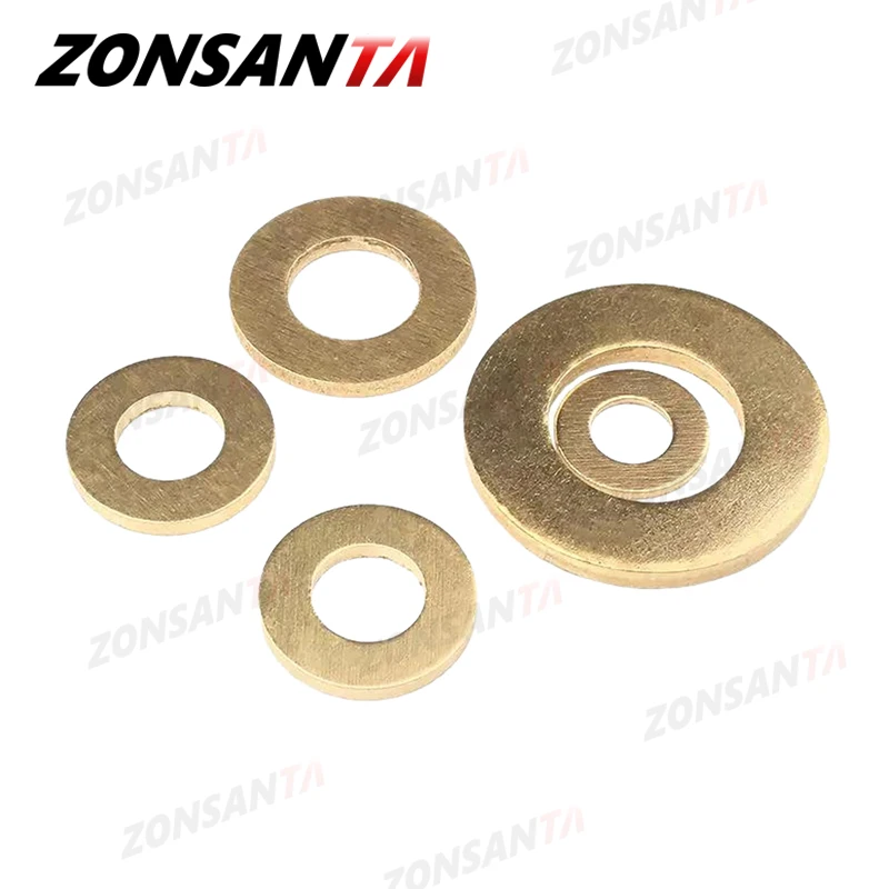 M2 M2.5 M3 M4 M5 M6 M8 M10 M12 M14 M16 M18 솔리드 브래스 구리 플랫 와셔 일반 황동 가스켓 심 패드 링 스페이서 원형 중간자