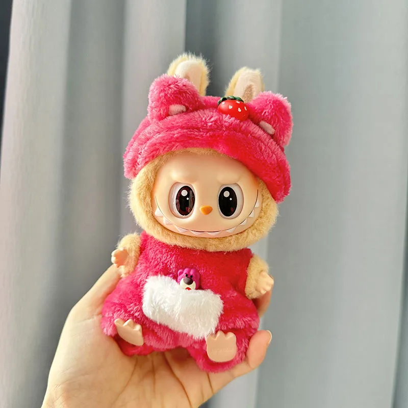 13 스타일 귀여운 미니 봉제 인형 의류 복장 액세서리 한국 Kpop Exo Labubu II 아이돌 인형 점프 슈트 앉아 파티 의류