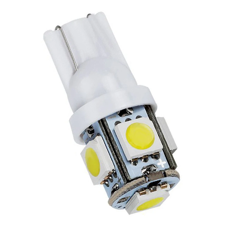 YSY 큰 프로모션 T10 W5W 168 194 Led 라이트 앰버 화이트 5050 SMD 5 LED 자동차 자동 사이드 웨지 테일 라이트 헤드 라이트 램프 전구 DC12V