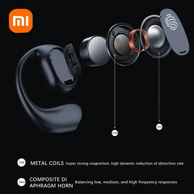 Xiaomi Bluetooth 무선 헤드폰 마이크가있는 스마트 터치 소음 감소 HIFI 스테레오 사운드 방수 스포츠 헤드폰