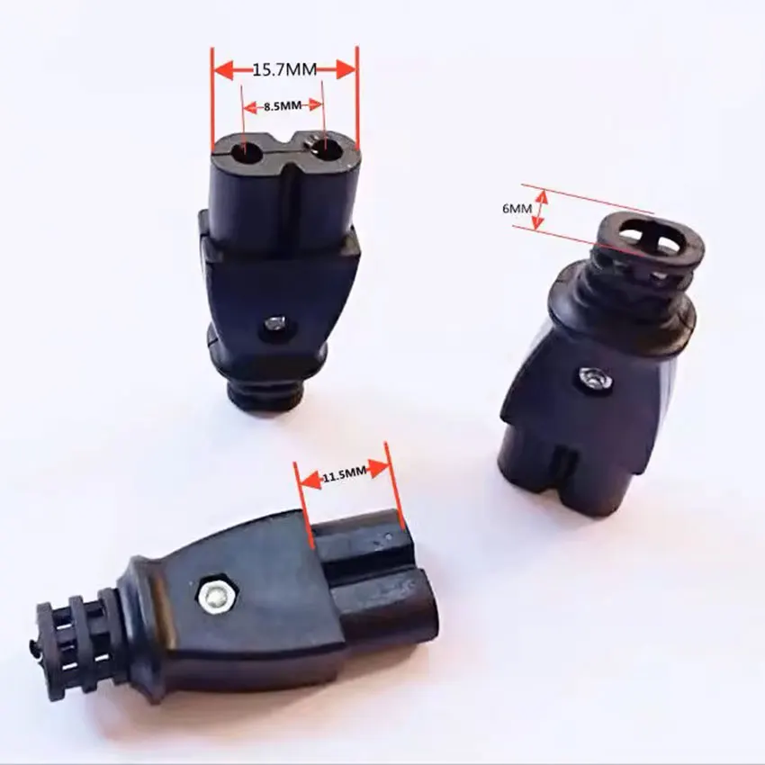 C8 남성 전원 소켓 C7 여성 플러그 전원 콘센트 내장 전기 커넥터 커넥터 35mm * 15mm AC 2.5A 5A 250v