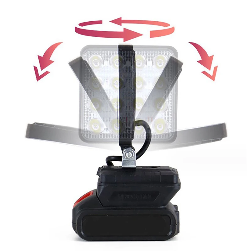 디월트 18V 리튬 이온 배터리 LED 작업등, 3/4 인치 손전등, 휴대용 비상 홍수 램프, 캠핑 램프