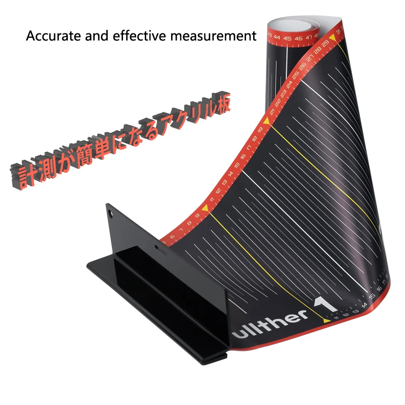 Pullther 방수 물고기 측정 눈금자 135cm/53in 접이식 PVC 낚시 측정 테이프 스티커 낚시 액세서리 태클 도구