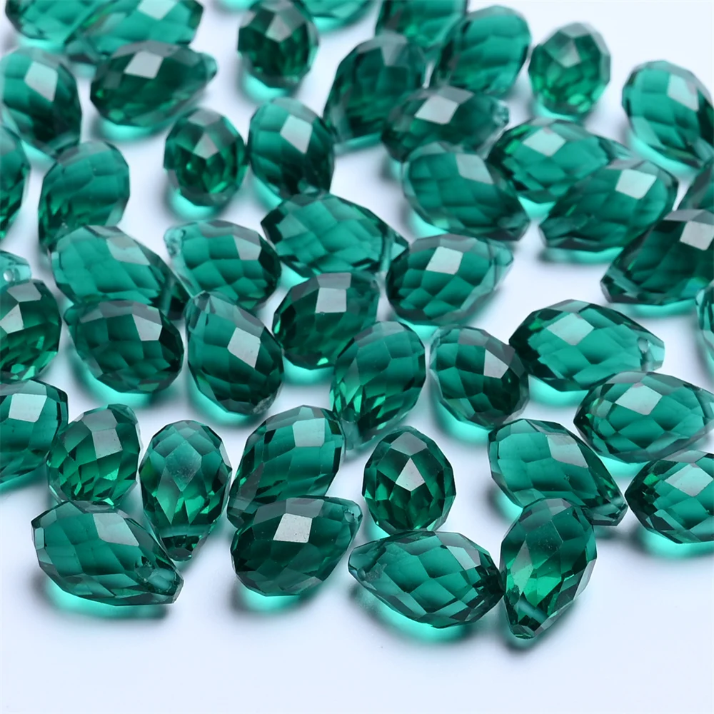 크리스탈 눈물 비즈 샹들리에 펜던트 물방울 모양 비즈 쥬얼리 만들기 DIY 귀걸이 목걸이 팔찌, 50 개