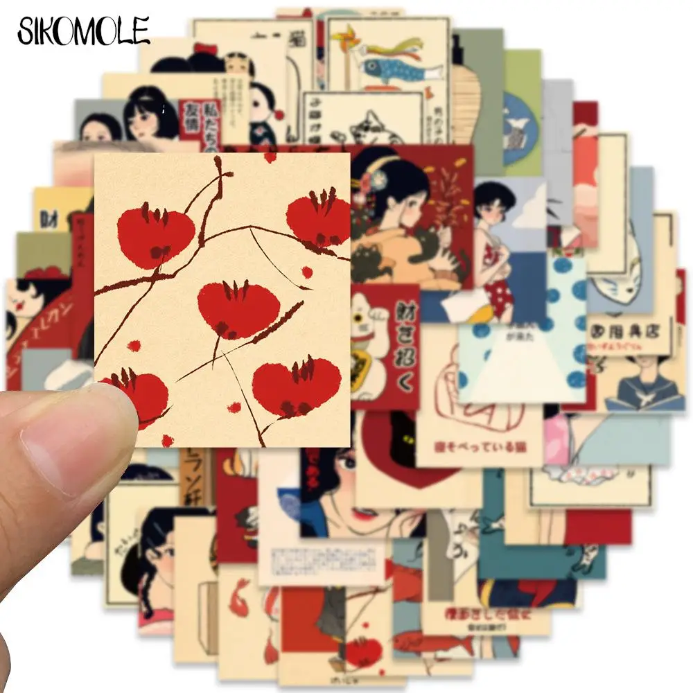 10/30/50PCS 만화 봄날 일본식 낙서 스티커 Kawaii DIY 여행 수하물 기타 냉장고 노트북 스티커 아이 데칼