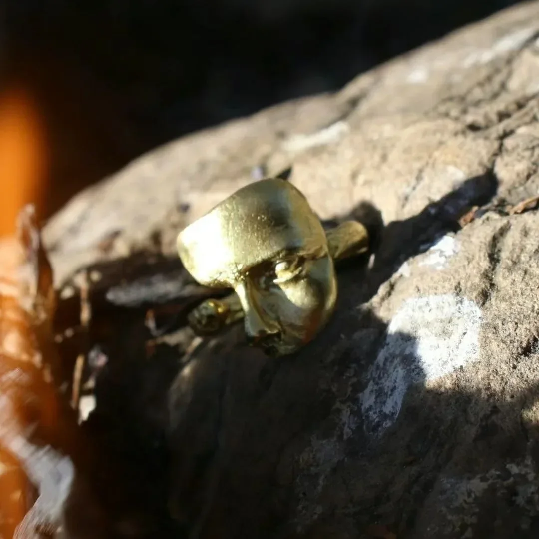 LATS 여성을위한 새로운 크리 에이 티브 신비로운 마스크 얼굴 오픈 반지 남성 고스 스타일 성격 마스크 손가락 보석 선물 도매