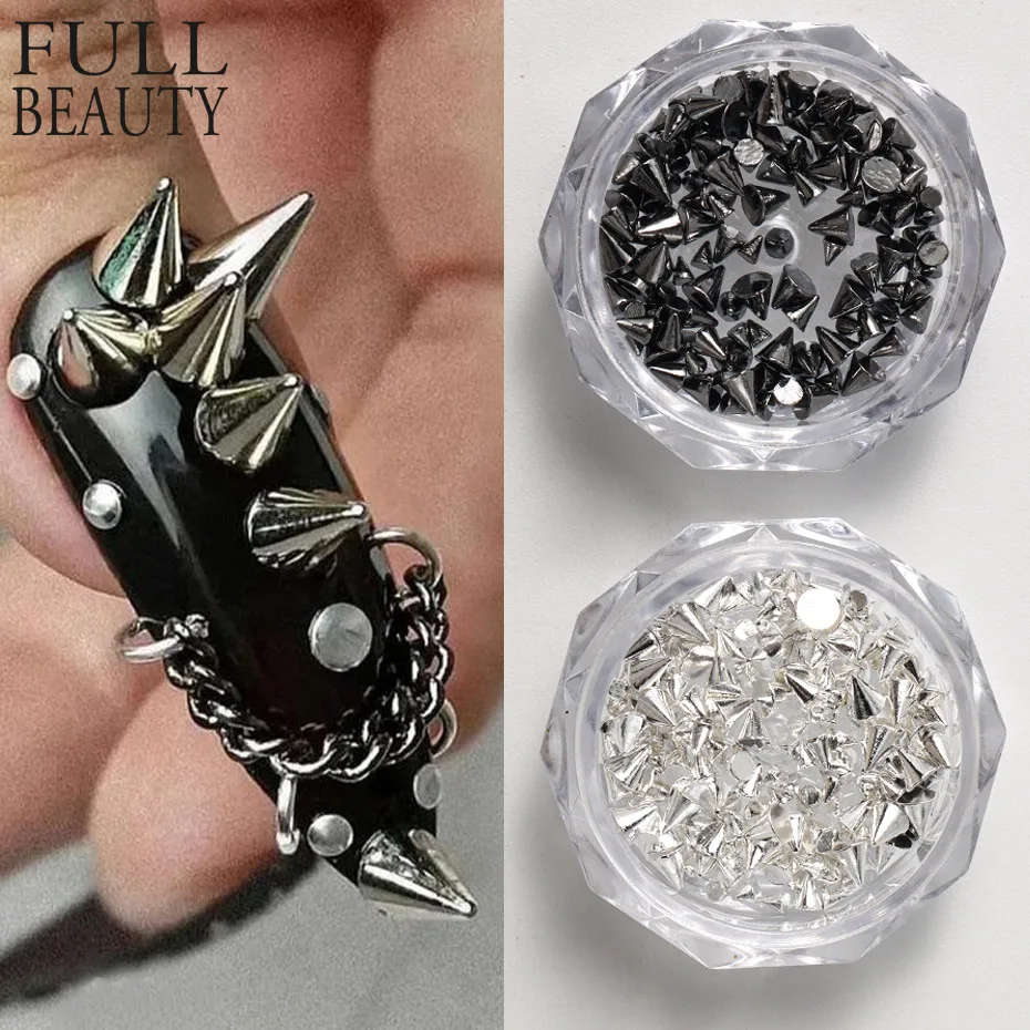 금색과 실버 혼합 금속 리벳 네일 참, 세련된 펑크 리벳 장식, 네일 액세서리, 1 개 title=금색과 실버 혼합 금속 리벳 네일 참, 세련된 펑크 리벳 장식, 네일 액세서리, 1 개 