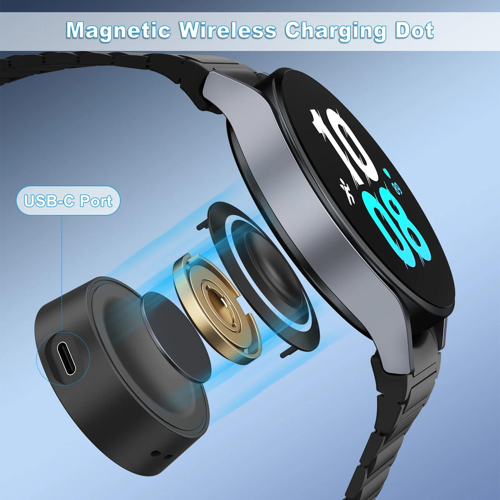 삼성 갤럭시 시계 7/6/5/4 용 시계 충전기 싱글 헤드 갤럭시 시계 4/6 클래식 42/46mm 43/47mm 용 40/44mm 충전 도크