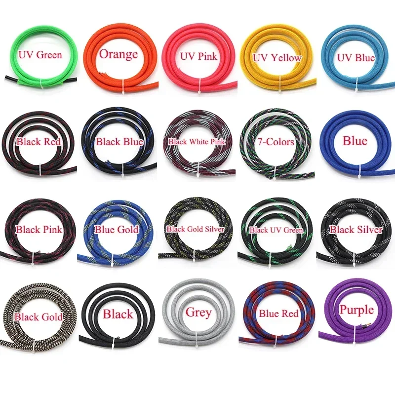1/5/10M 새로운 꽉 PET 땋은 슬리브 2 4 6 8 10 12 14 16 20 25 30mm 고밀도 절연 케이블 보호 확장 가능한 외장