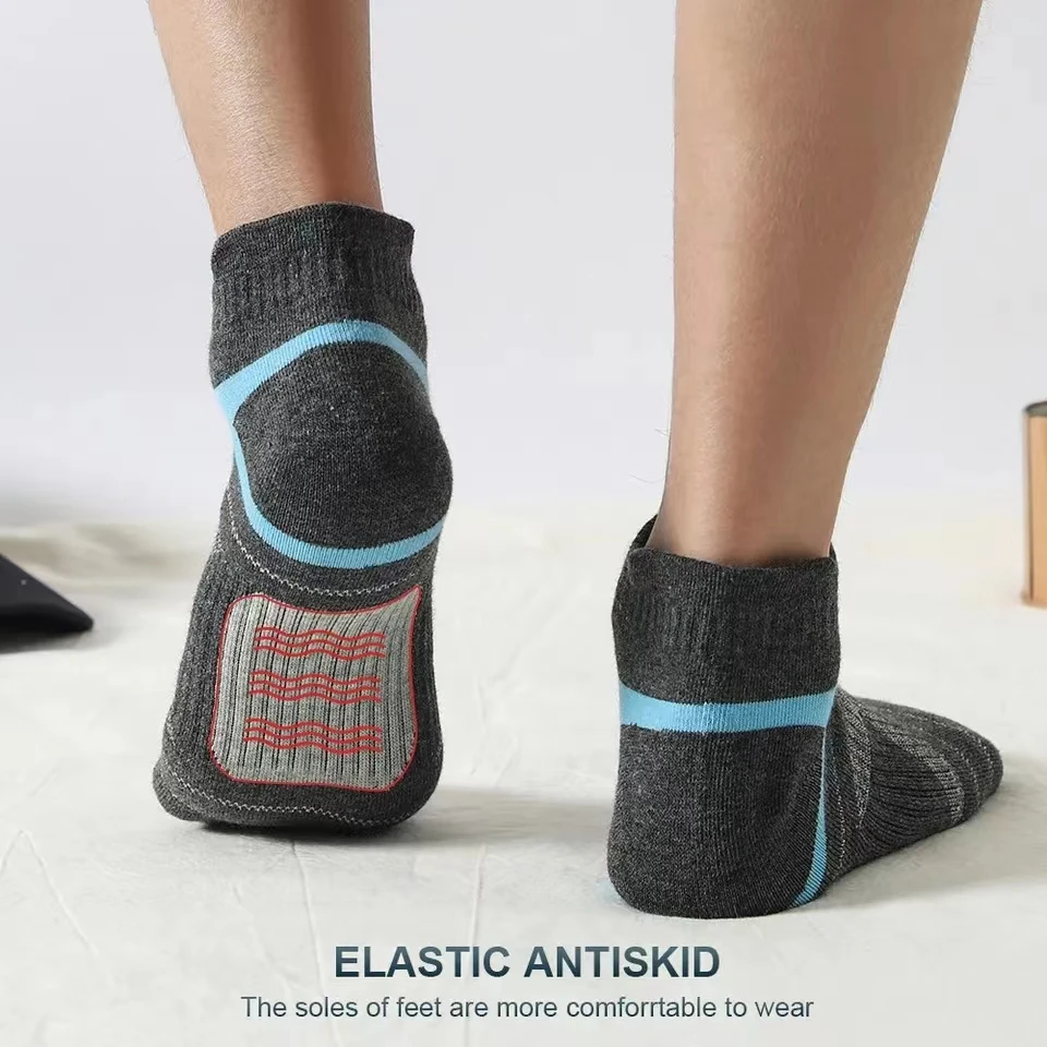 5 쌍 고품질 양말 남성 여름 야외 캐주얼면 양말 짧은 통기성 검은 발목 양말 실행 스포츠 양말 크기 38-45