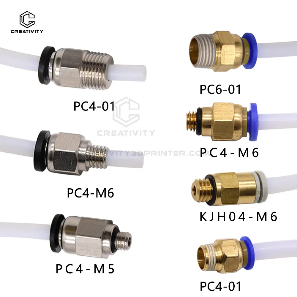 창의성 3D PC4-M6 PC4-M5 PC4-01 PC6-01 공압 직선 커넥터 부품 보어 4mm PTFE 튜브 필라멘트 M6 피드 피팅 커플러 title=창의성 3D PC4-M6 PC4-M5 PC4-01 PC6-01 공압 직선 커넥터 부품 보어 4mm PTFE 튜브 필라멘트 M6 피드 피팅 커플러 