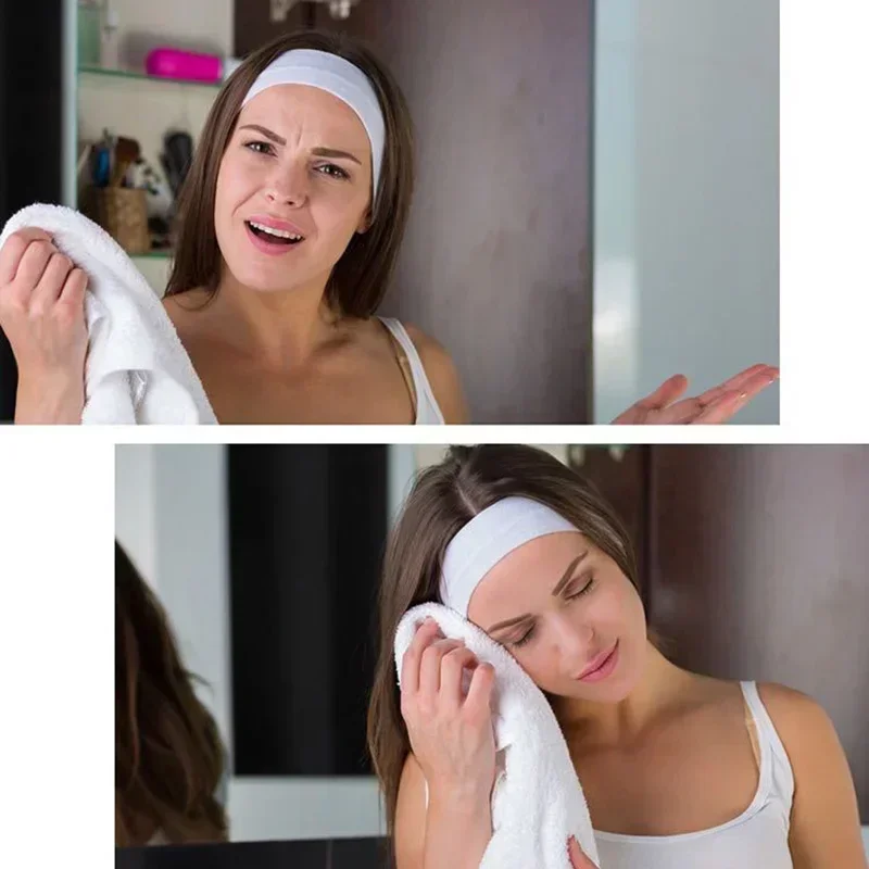 여성과 남성을위한 3pcs 탄성 솔리드 컬러 헤어 밴드 헤어 밴드 러닝 피트니스 스포츠 요가 머리띠 소녀 헤드 밴드 액세서리