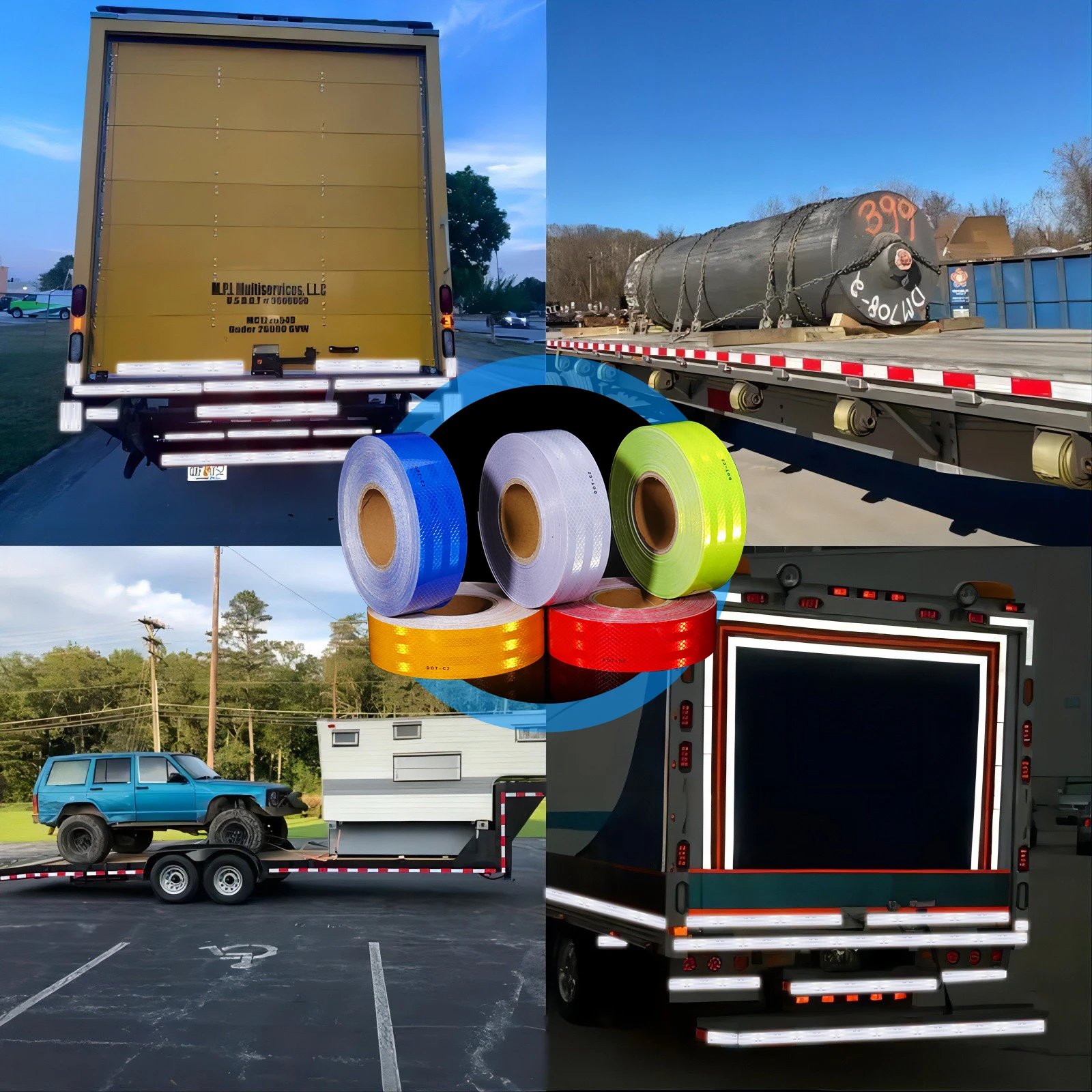 자동차 트럭 반사 안전 테이프 경고 야간 조명 방수 트레일러 반사판 스티커 자동차 트럭 경고 안전