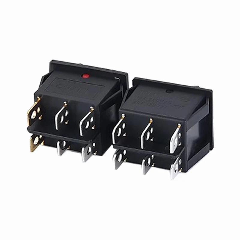 1PCS KCD8 6PIN 16A 250V 20A 125V 이중 조명 스위치 로커 스위치 방수 ON-OFF KCD6 보트 전원 스위치