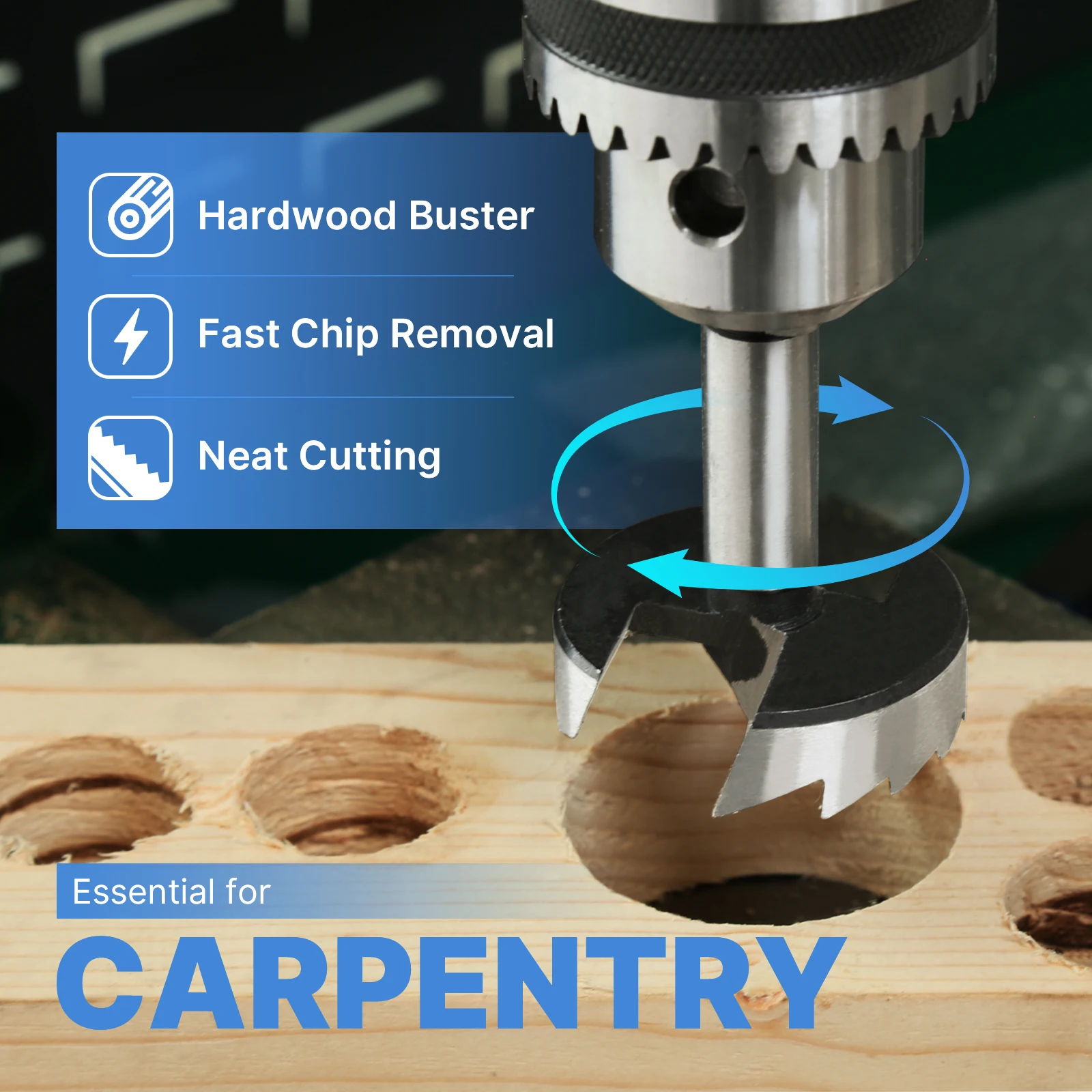 Versery 1Pc 6mm-100mm Forstner 목공 도구 구멍 톱 힌지 보링 드릴 비트 라운드 생크 고 탄소강 커터