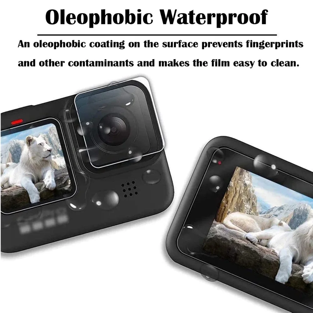 GoPro Hero 13 스크린 + 렌즈 보호대 용 9H 경도 유리 투명 Ultra-HD 강화 유리 긁힘 방지 필름 액세서리