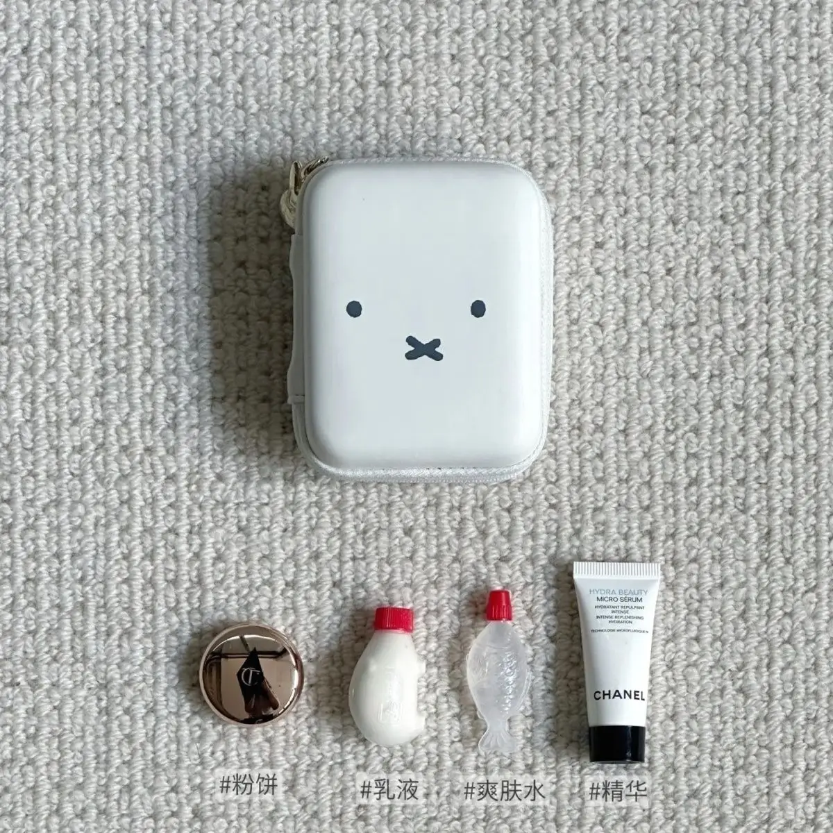 Kawaii Miffy 소형 보관 가방 다기능 휴대용 세면 용품 보관 탐폰 가방 크리스마스 선물