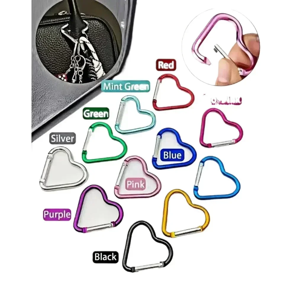 5PCS 하트 모양의 금속 Carabiner 키 체인 Carabiner 야외 등산 캠핑 키 링 멀티 여행 키트 후크 교수형 열쇠 고리 title=5PCS 하트 모양의 금속 Carabiner 키 체인 Carabiner 야외 등산 캠핑 키 링 멀티 여행 키트 후크 교수형 열쇠 고리 