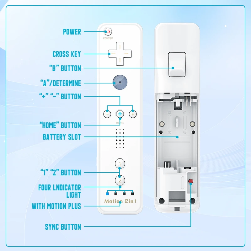 닌텐도 Wii 컨트롤러 세트, 옵션 모션 플러스 조이스틱, 무선 원격 게임 패드, 실리콘 케이스 비디오 게임, 2 in 1