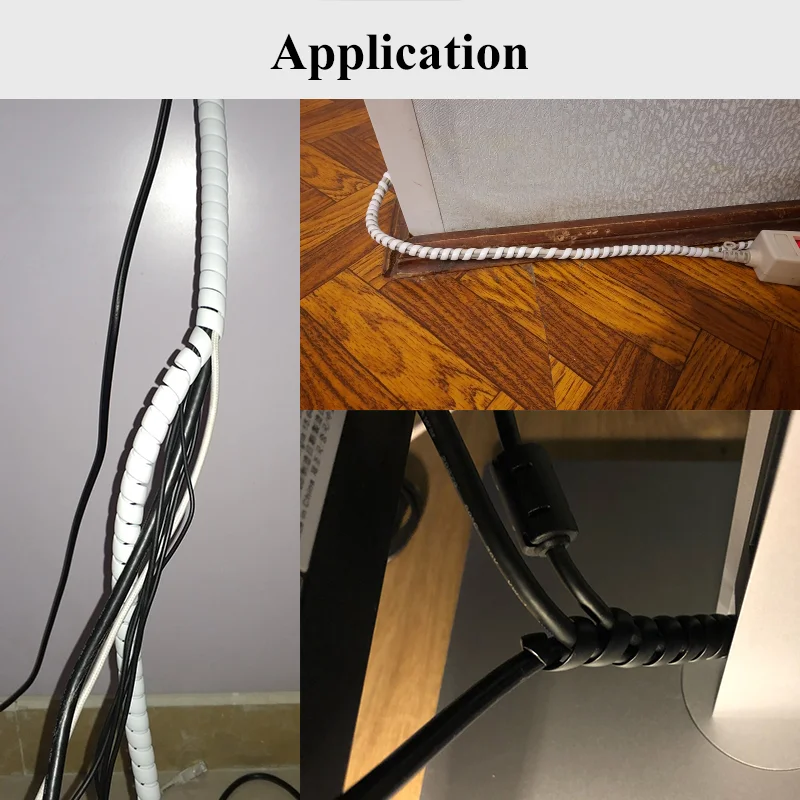 1/5M 와인딩 튜브 와이어 정리 케이블 보호 슬리브 튜브 보호 슬리브 나선형 랩 와인딩 보호기 8/10/14/16/20/25mm