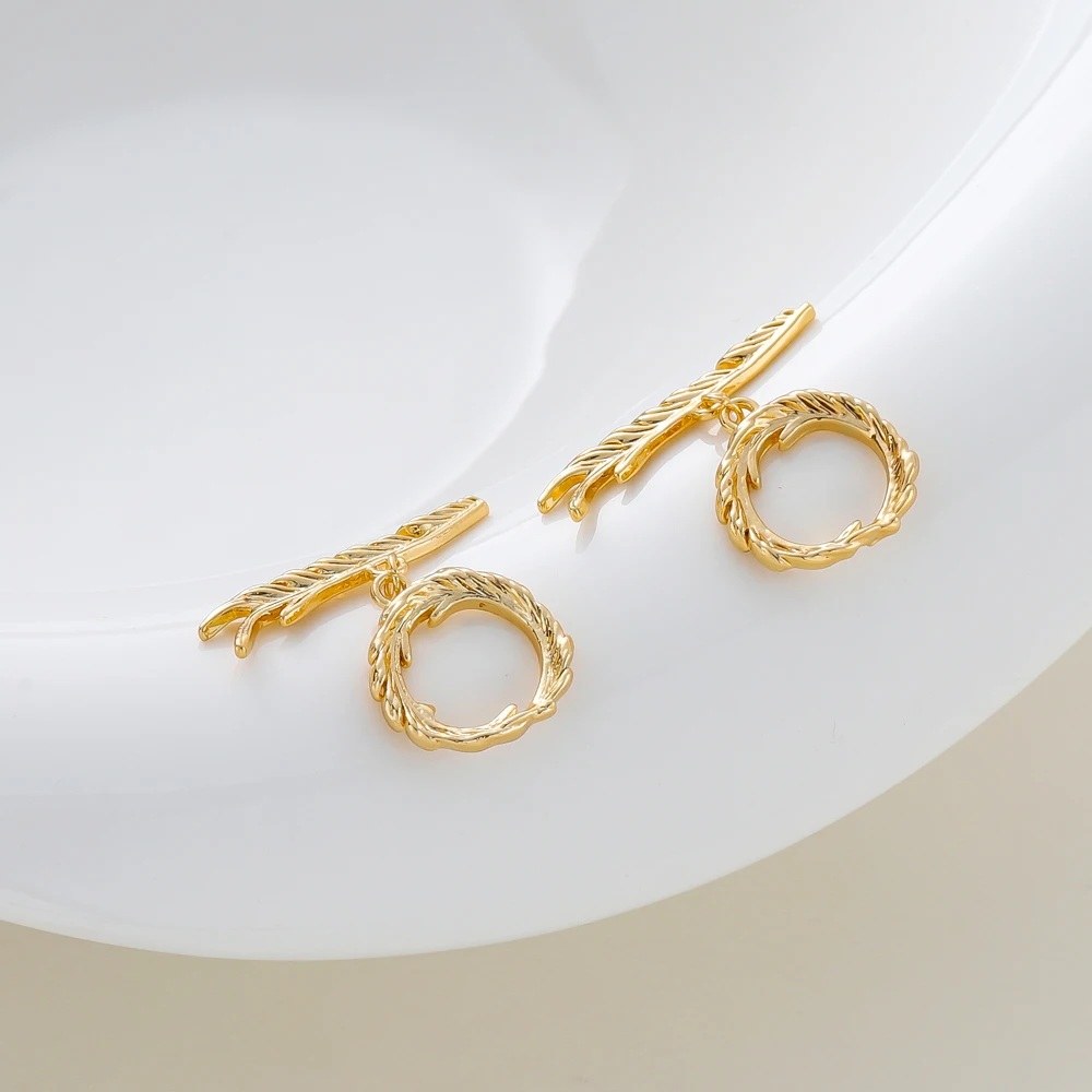 2-6 세트 14K/18K 골드 도금 황동 OT 걸쇠 토글 걸쇠 커넥터 DIY 팔찌 목걸이 쥬얼리 결과 액세서리 만들기
