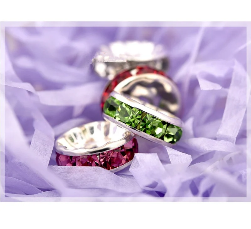 새로운 50pcs 6mm 체코 크리스탈 라인 석 유리 라운드 느슨한 스페이서 비즈 쥬얼리 만들기 DIY 팔찌 목걸이