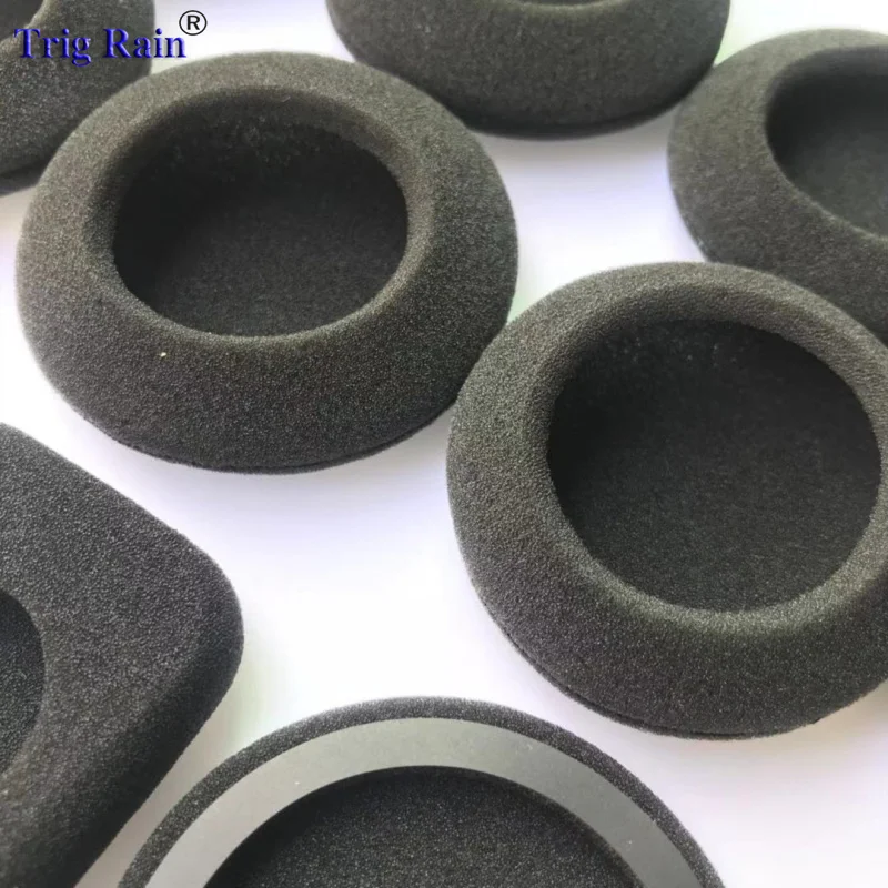 헤드폰용 두꺼운 폼 이어 패드, 스폰지 교체 쿠션 커버, 이어폰 케이스, 35mm, 40mm, 50mm, 55mm, 60mm, 70mm, 80mm