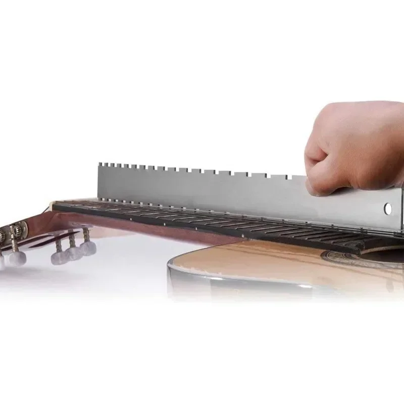 기타 목 노치 직선 가장자리 눈금자 스테인레스 스틸 기타 프렛 레벨링 눈금자 프렛 기타 레벨 Luthier 도구 바디