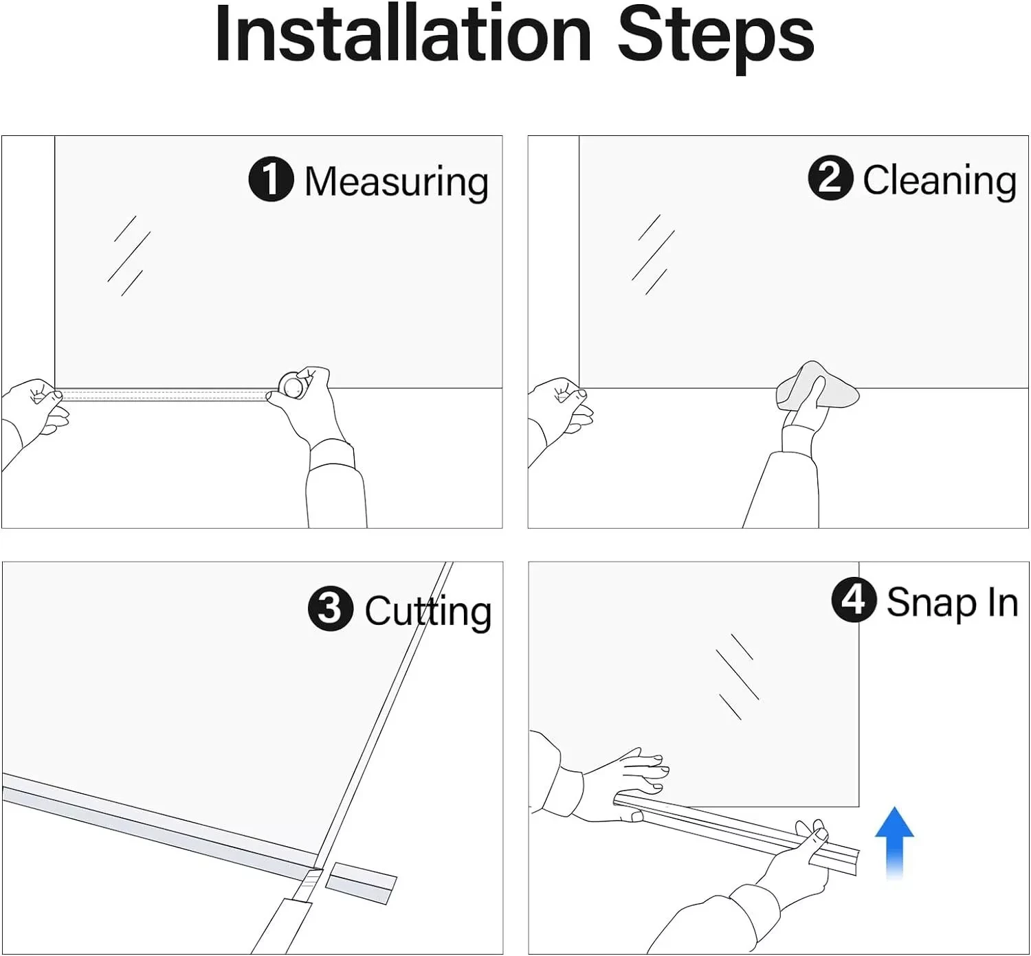 투명 PVC 도장 갭 창문 문짝 웨더스트립, 목욕 샤워 스크린, 문짝 도장 스트립, 6mm, 8mm, 10mm, 12mm