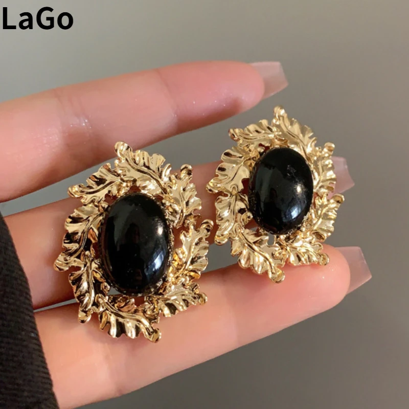 레트로 주얼리 925 실버 바늘 타원형 귀걸이, 인기있는 스타일, 금속 기하학 블랙 수지 귀걸이, 여성 선물, 핫 세일 title=레트로 주얼리 925 실버 바늘 타원형 귀걸이, 인기있는 스타일, 금속 기하학 블랙 수지 귀걸이, 여성 선물, 핫 세일 