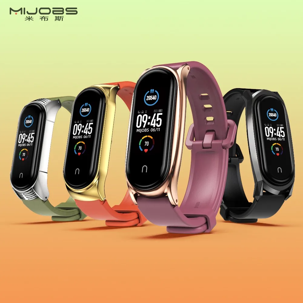 샤오미 미 밴드 7, 8, 9, 6, 5, 4, 3 용 실리콘 팔찌 교체 스트랩, 샤오미 밴드 4, MiBand 7, 6, 5, 4, 3 용 손목 스트랩