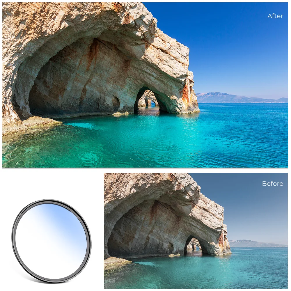 K&F Concept MC UV 보호 필터 울트라 슬림 멀티 코팅 HD 37mm 43mm 46mm 49mm 52mm 55mm 58mm 62mm 67mm 72mm 77mm 82mm