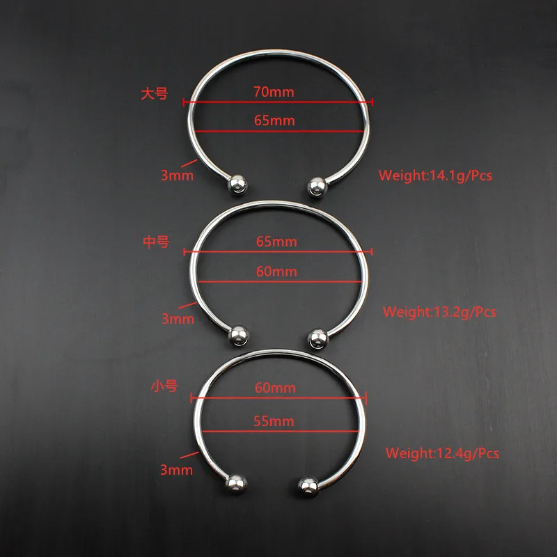 새로운 패션 액세서리는 자유롭게 Diy 오픈 볼 헤드 스레드 방수 금속 스테인레스 스틸 팔찌로 미세 연마 수 있습니다