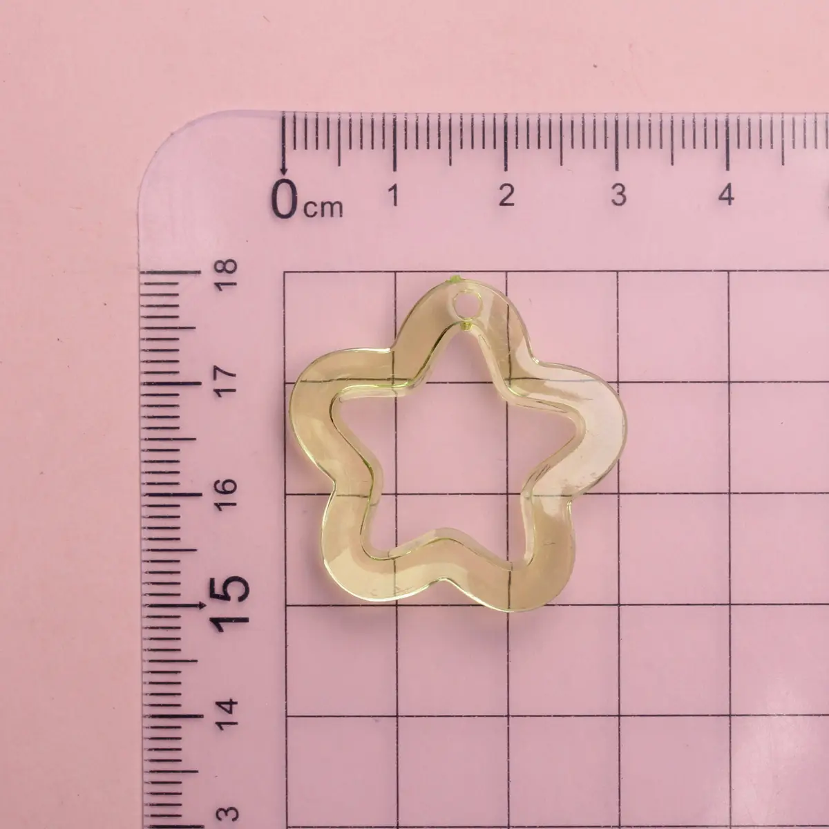 10Pcs 30mm 아크릴 투명 할로우 스타 루즈 비즈 DIY 쥬얼리 펜던트 키 체인 Windbell 수제 패션 액세서리