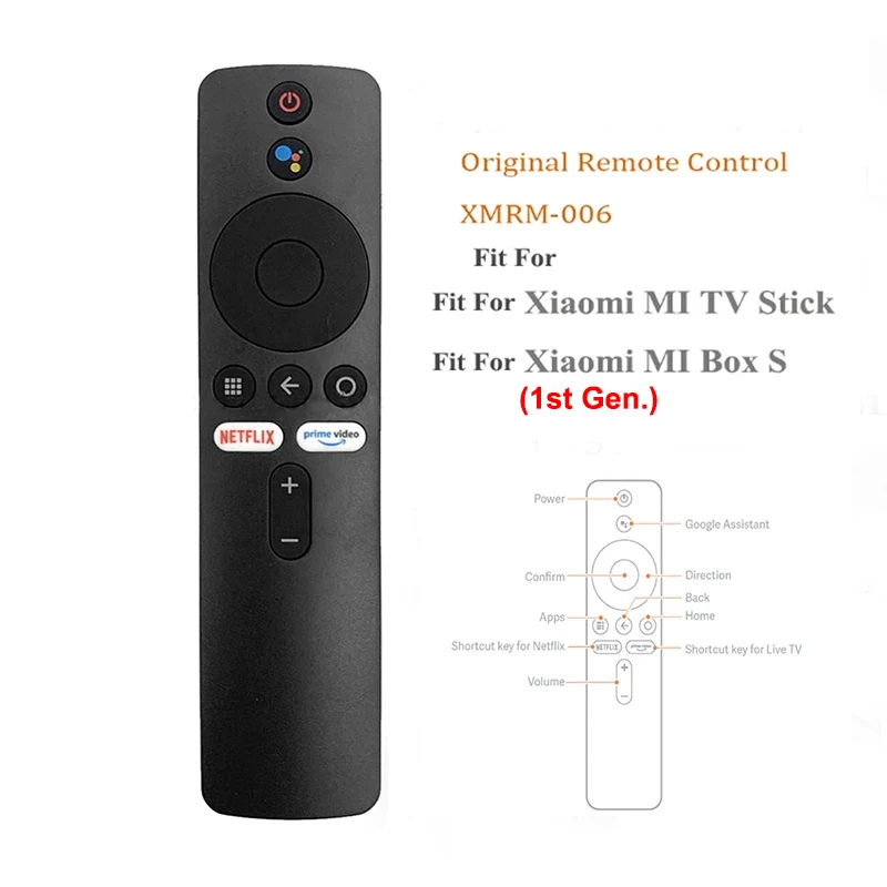 Xiaomi MI Box S 블루투스 음성 원격 제어 XMRM-006 스마트 TV 박스 MI TV 스틱 MDZ-22-AB MDZ-24-AA Google Assistant