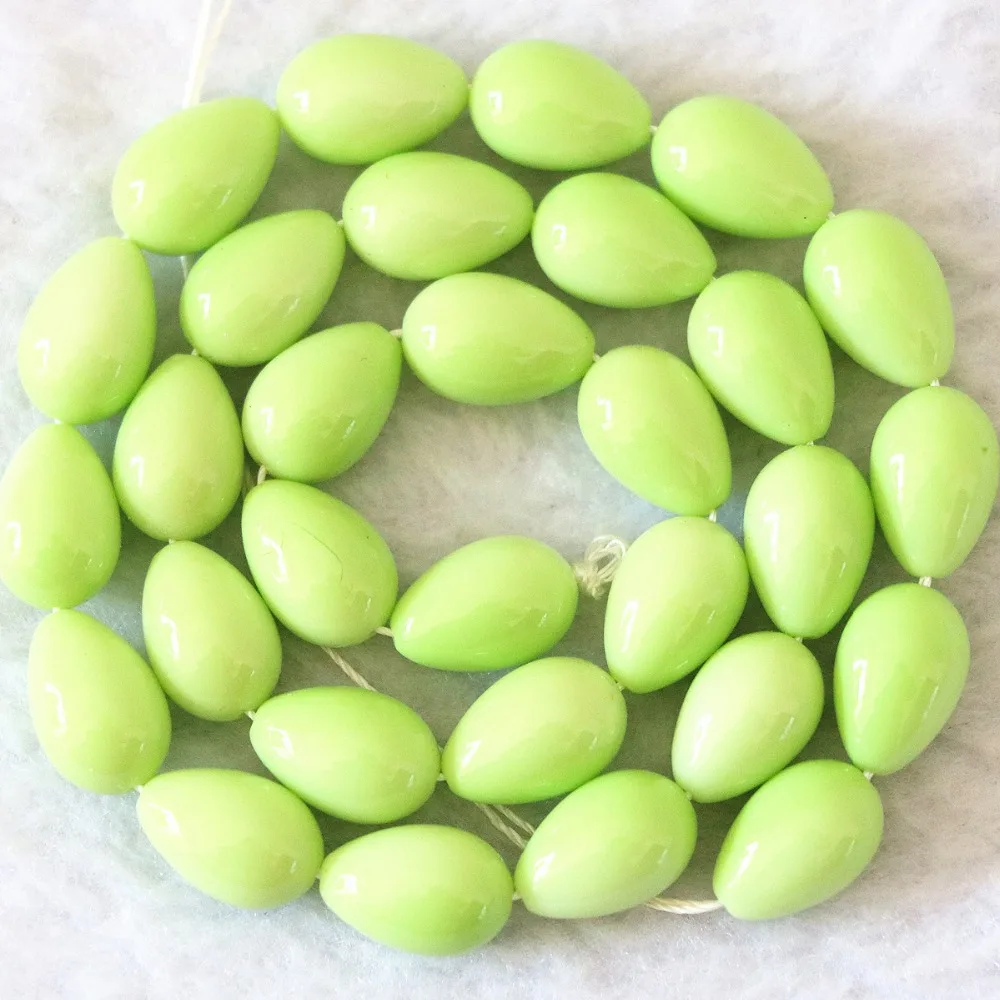 혼합 색상 뜨거운 판매 매력 페인트 유리 구슬 9x13mm 눈물 방울 물방울 보석 만들기 15