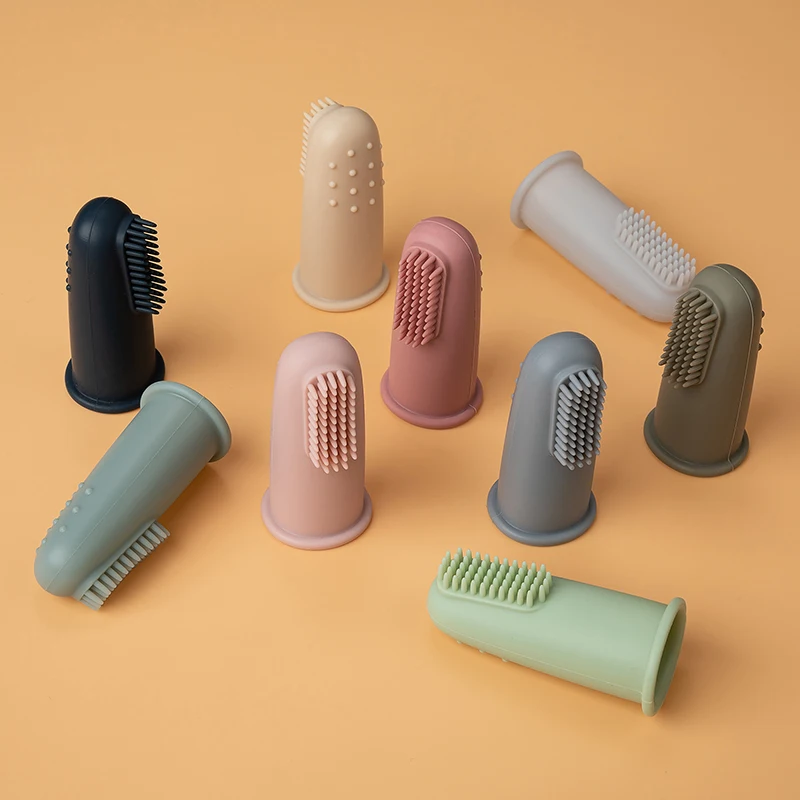 아기 부드러운 손가락 칫솔 BPA 무료 실리콘 유아 치아 치아 깨끗한 브러시 식품 학년 실리콘 아기 구강 건강 관리