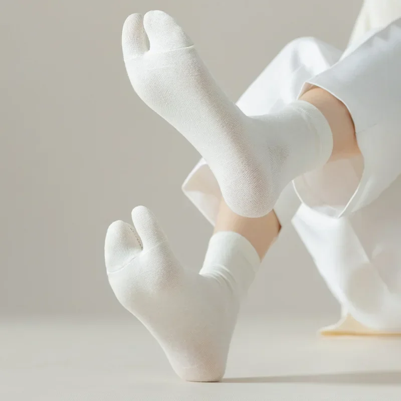 남녀공용 일본 스타일 Tabi 발가락 양말, 섬유 두 손가락 양말, 기모노 플립 플롭 샌들, 분할 Tabi 발가락 양말, 여름 패션