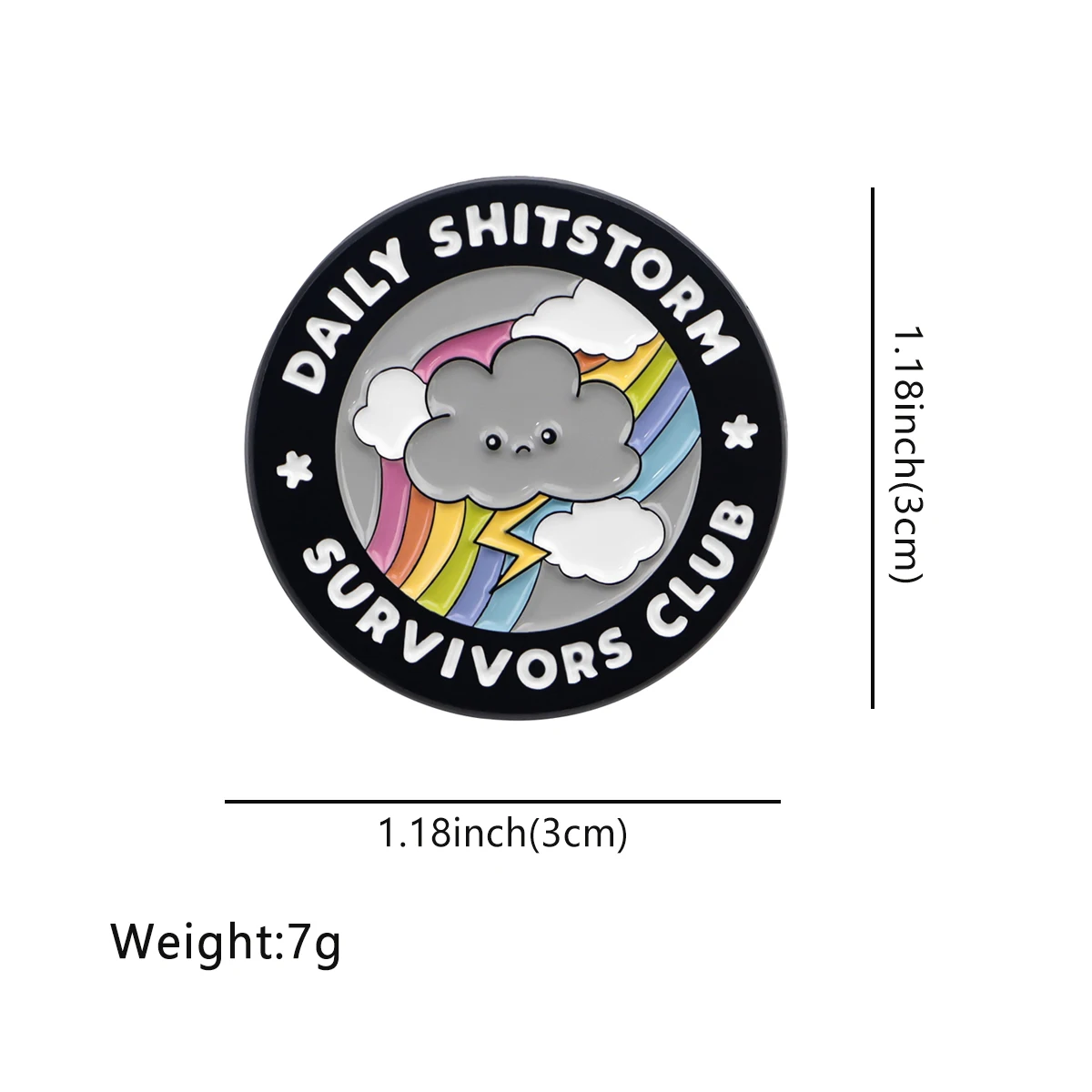 폭풍 에나멜 핀 생존자 클럽 브로치 소나무 옷깃 핀 배지 배낭 의류 액세서리 패션 쥬얼리 친구 선물