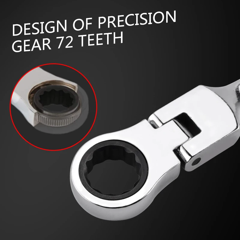 키 래칫 렌치 스패너 소켓 도구, 유연한 가역 헤드 조합 래칫 렌치 범용 키 자동차 도구