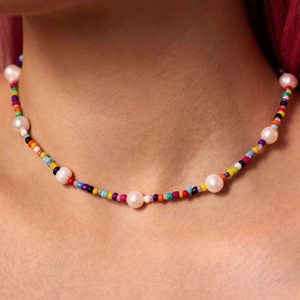 보헤미안 다층 수제 비즈 체인 패션 목걸이 Tassels 여성 액세서리 X0180에 대한 화려한 크리스탈 펜던트 쥬얼리